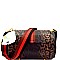 Butterfly Charm Color Block Striped 2 in 1 Shoulder Bag MH-F0274