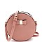Bow Accent Round Crossbody Shoulder Bag