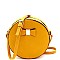 Bow Accent Round Crossbody Shoulder Bag