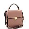 Retro Pinch-Lock Accent 3-Compartment Medium Satchel