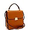 Retro Pinch-Lock Accent 3-Compartment Medium Satchel