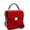 Retro Pinch-Lock Accent 3-Compartment Medium Satchel