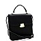 Retro Pinch-Lock Accent 3-Compartment Medium Satchel