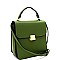 Retro Pinch-Lock Accent 3-Compartment Medium Satchel