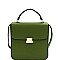 Retro Pinch-Lock Accent 3-Compartment Medium Satchel