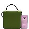 Retro Pinch-Lock Accent 3-Compartment Medium Satchel