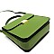 Retro Pinch-Lock Accent 3-Compartment Medium Satchel