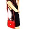 Retro Pinch-Lock Accent 3-Compartment Medium Satchel