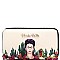 CACTUS SERIES AUTHENTIC FRIDA KAHLO DOUBLE ZIP WALLET
