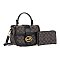 2-in-1 Oval Print Satchel Set + Wallet