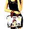 2-Way Authentic Frida Kahlo Flower Theme Wing Satchel