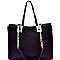 Tassel Accent Chevron Quilted Boston Satchel MH-GH102