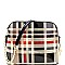 Plaid Check Dome-Shaped Crossbody Bag