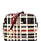 Plaid Check Dome-Shaped Crossbody Bag