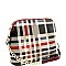 Plaid Check Dome-Shaped Crossbody Bag