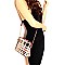 Plaid Check Dome-Shaped Crossbody Bag