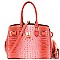 Padlock Accent Croco 3-Compartment Tote Wallet SET MH-CY7083W