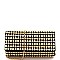 Stud Accent Allover Cone Spike Flap Clutch Shoulder Bag