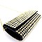 Stud Accent Allover Cone Spike Flap Clutch Shoulder Bag