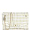 Clear Spike Stud Accent Transparent Large Envelope Clutch