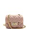 Micro Mini Quilted Effect Turn-Lock Jelly Cross Body
