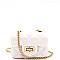 Micro Mini Quilted Effect Turn-Lock Jelly Cross Body