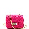 Micro Mini Quilted Effect Turn-Lock Jelly Cross Body
