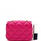 Micro Mini Quilted Effect Turn-Lock Jelly Cross Body