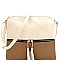 2Tone Mid-Zip Tasseled Crossbody Bag