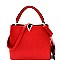 V-Shaped Hardware Accent 2 in 1 Satchel Wristlet SET MH-HY4083S
