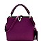 V-Shaped Hardware Accent 2 in 1 Satchel Wristlet SET MH-HY4083S