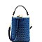 JEWEL TOP OSTRICH PRINT SATCHEL