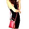 JEWEL TOP OSTRICH PRINT SATCHEL