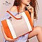 Large David Jones Color Block Tote Bag