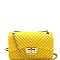 2-Way Chevron Embossed Jelly Small Turn-Lock Shoulder Bag