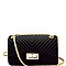 2-Way Chevron Embossed Jelly Small Turn-Lock Shoulder Bag