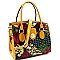 ANIMAL PRINT TURN-LOCK SATCHEL