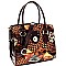 ANIMAL PRINT TURN-LOCK SATCHEL