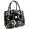 ANIMAL PRINT TURN-LOCK SATCHEL
