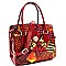 ANIMAL PRINT TURN-LOCK SATCHEL