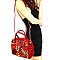 ANIMAL PRINT TURN-LOCK SATCHEL