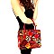 ANIMAL PRINT TURN-LOCK SATCHEL
