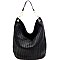 Woven Accent Chain Decorated Single Strap Hobo
