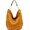 Woven Accent Chain Decorated Single Strap Hobo