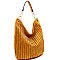 Woven Accent Chain Decorated Single Strap Hobo
