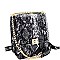TURN-LOCK SNAKE PRINT CHAIN SHOULDER BAG