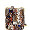 TURN-LOCK SNAKE PRINT CHAIN SHOULDER BAG