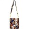 TURN-LOCK SNAKE PRINT CHAIN SHOULDER BAG