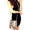 TURN-LOCK SNAKE PRINT CHAIN SHOULDER BAG