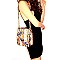 TURN-LOCK SNAKE PRINT CHAIN SHOULDER BAG